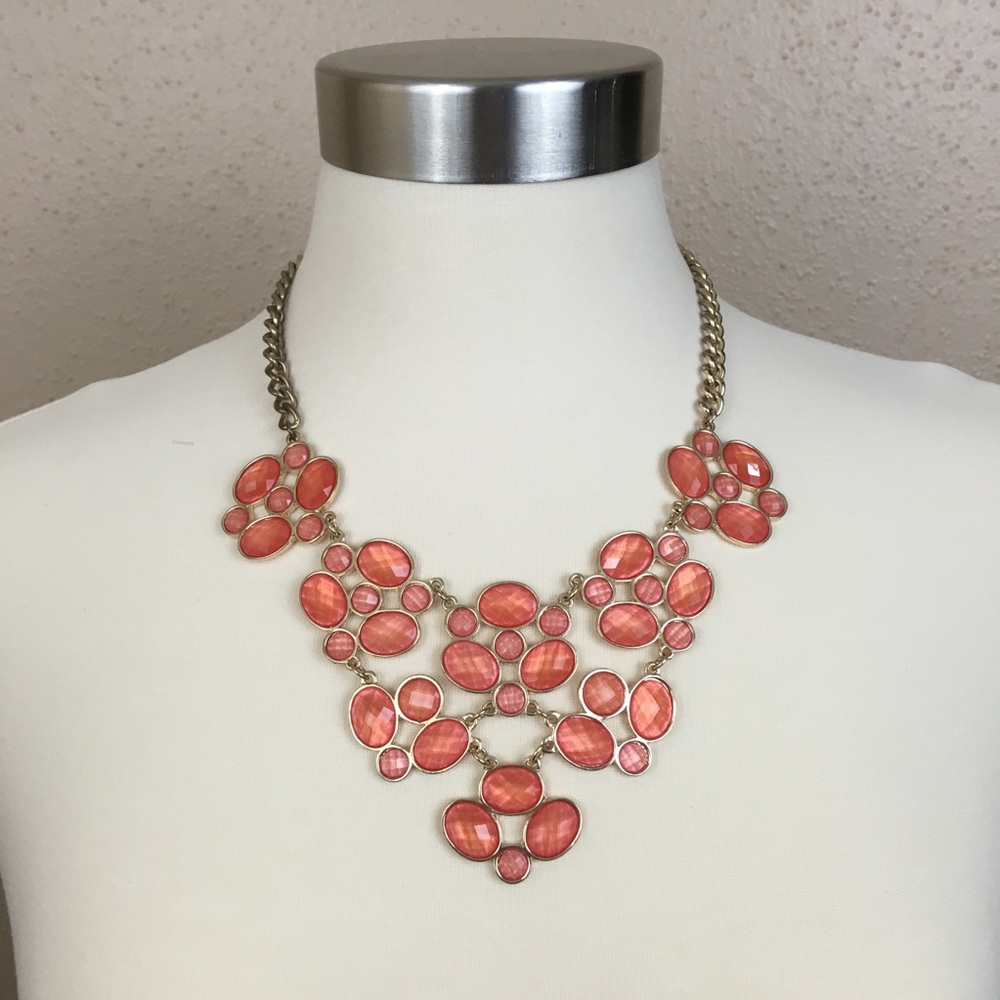 Orange Statement Necklace - image 5